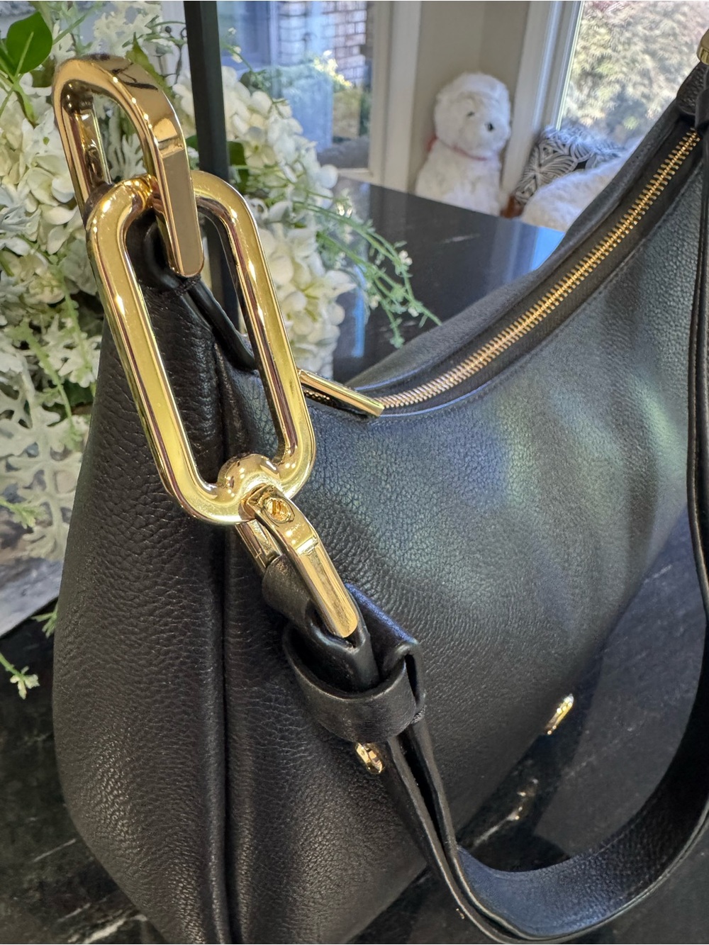 ♠️Kate Spade Kayla Large Pebbled Leather Shoulder Bag Black KK055 - Picture 7 of 11